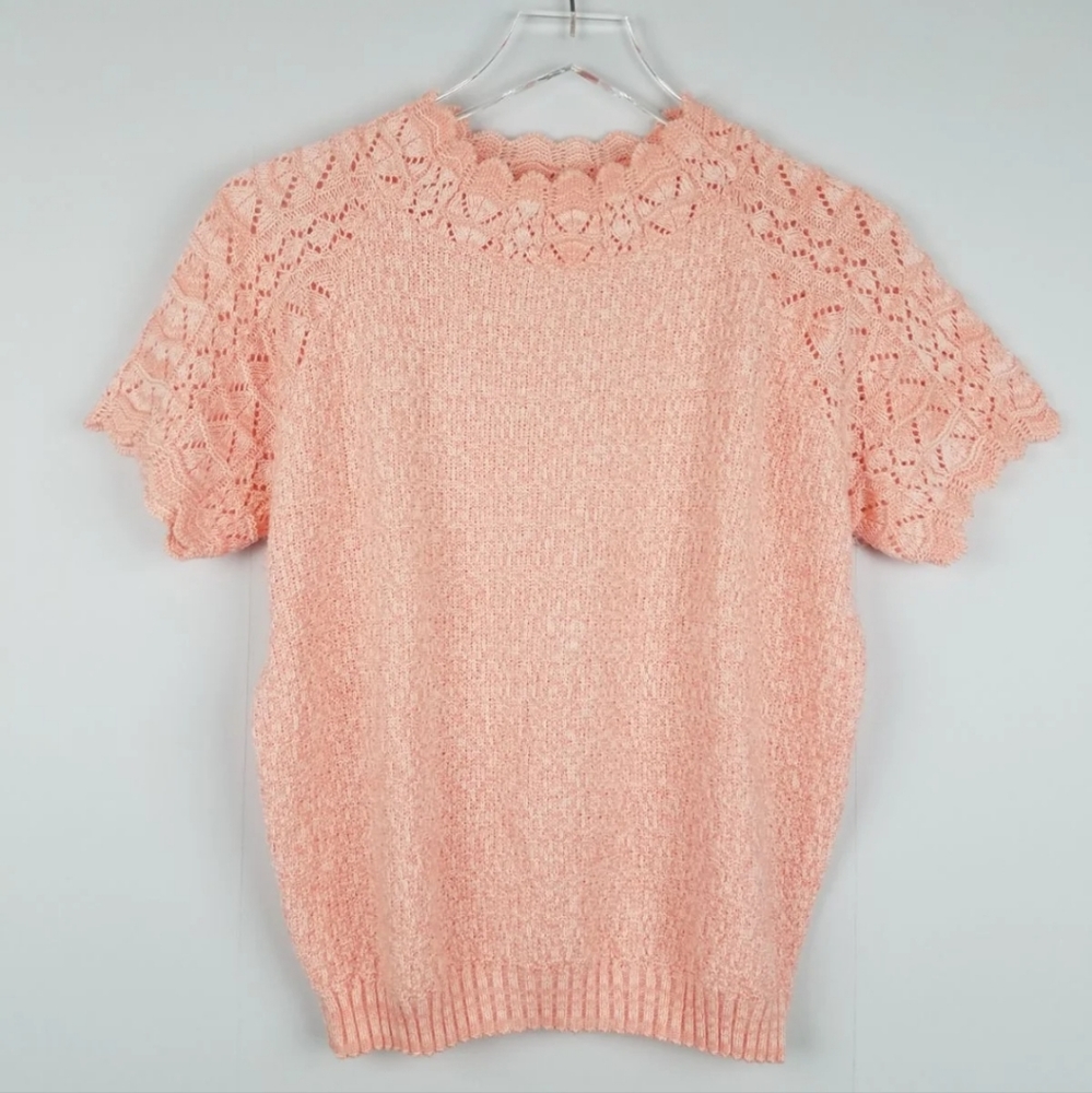 Vtg Small Knit Spring Sweater M